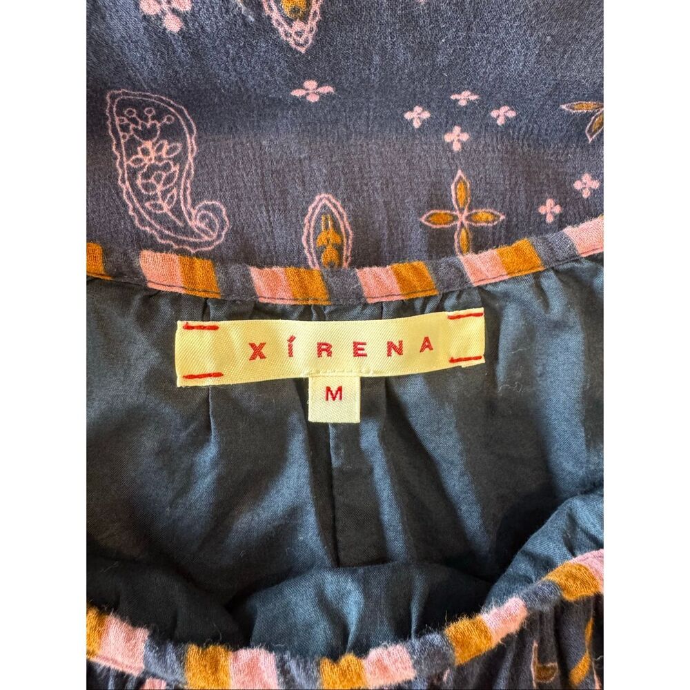 Xirena Tierney Dress Southern Bell Navy Floral Boho Summer Vacation Midi Medium - Picture 5 of 6